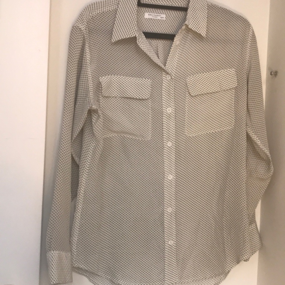 Equipment slim signature blouse